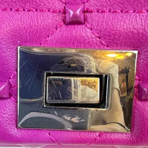 INC International Concepts Hot Pink Quilted Chain Shoulder Bag thumbnail 4