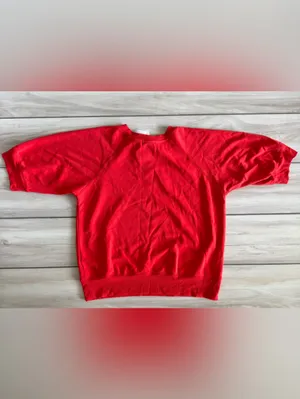 Nine Britton Short Sleeve Scuba Sweatshirt Red Large NWT STITCH FIX thumbnail 7