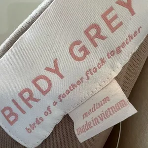 Birdy Grey Jay Crepe Maxi Dress Taupe V-Neck Side Slit Size Medium Bridesmaid thumbnail 5