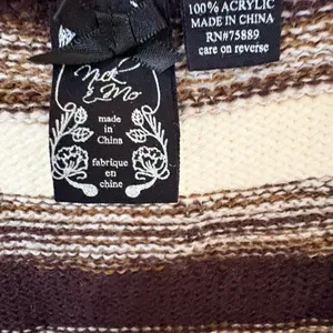 Nick & Mo Y2K Striped Cardigan L Brown White thumbnail 4