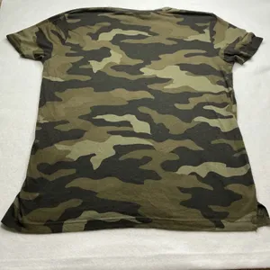 PINK Victoria's Secret Green Camo Pocket T-Shirt Womens Large Short Sleeve thumbnail 2