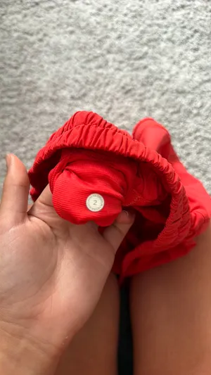Red Lululemon Hotty Hot Shorts 2.5" thumbnail 3