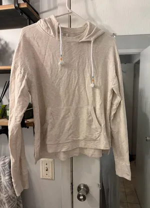 Travis Mathew’s Women’s Cream Lightweight Hoodie Sweatshirt thumbnail 1
