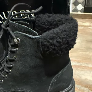 NWT Lauren‎ Ralph Lauren Carlee Black Suede Booties – Size 5 thumbnail 9