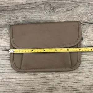 Mundi Leather Small Coin Wallet Clutch Pouch Taupe Brown thumbnail 2