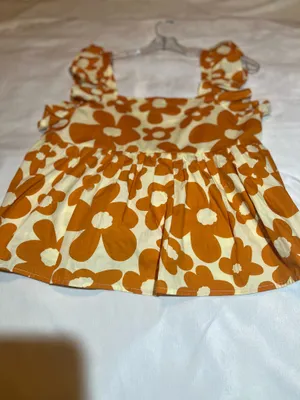 People Brand Floral Print Ruffle Strap Top S thumbnail 3