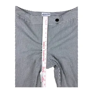 Pendleton Gray and White Seersucker Straight Leg Trousers Size 10 Cuffed Stripes thumbnail 4