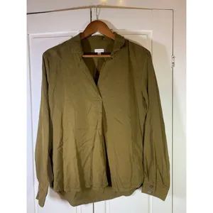 Garnet Hill Popover Lagenlook Blouse Womens 8 Brown‎ Lyocell Flowy Office Church thumbnail 2