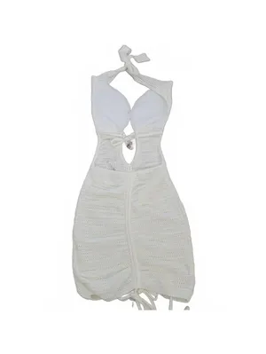 Outcast Alia Mini Dress Crochet Coastal Beach Vacation White Women's XXS/XS NWT thumbnail 4