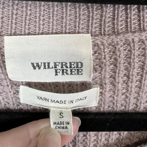 Aritzia x Wilfred Free Sweater Women Small Purple Pink Wool Cropped Italian Yarn thumbnail 5