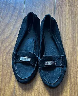 Coach Fredrica Black Suede Leather Loafer thumbnail 1