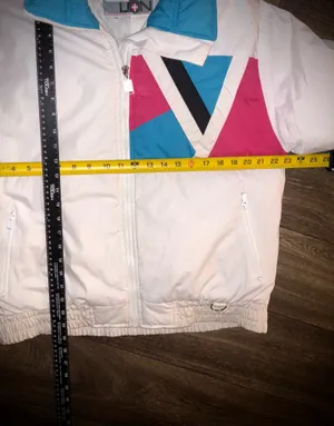 Women’s Vintage Ski Jacket Medium/Large Ski Lion White thumbnail 7