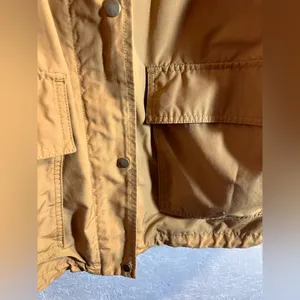 Uniqlo Tan Utility Jacket w hood, zip snaps pockets outdoor rugged lightweight thumbnail 7