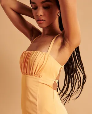 Abercrombie Yellow Midi Dress thumbnail 6