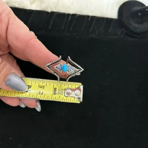 Amrapali Turquoise Sapphire Diamond Stack Ring thumbnail 6