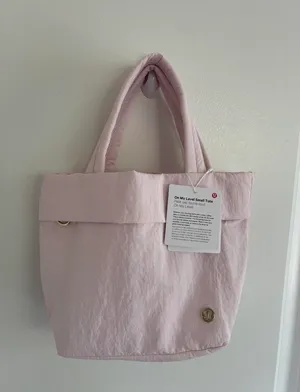 Lululemon On My Level Small Tote Pink and Gold thumbnail 2