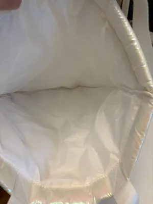 Bath & Body Works Iridescent Puffer Tote Bag 18” by 17” NWT thumbnail 6