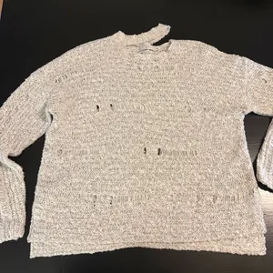 Lush clothing distressed Cozy Gray Women's Sweater‎ thumbnail 1