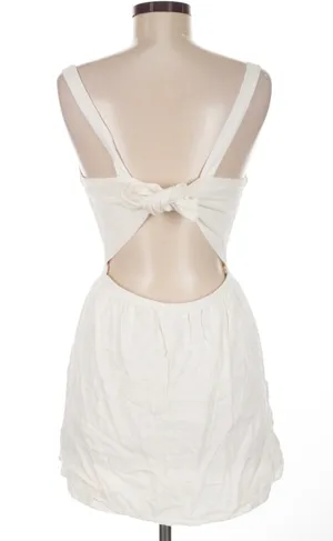 Newbury Kustom White Button-Front Mini Dress thumbnail 2
