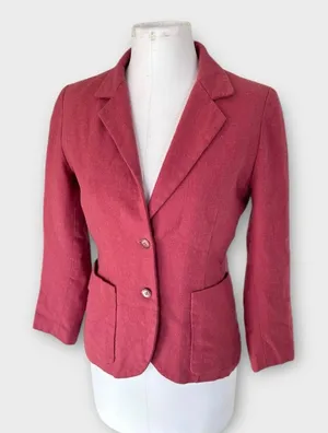 Vintage 50s Pendleton Wool Blazer Jacket Women’s Size 6/8 Rosewood Pink Preppy thumbnail 1