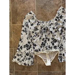 Free People One On One Date Bodysuit Tea Combo Size Small thumbnail 9