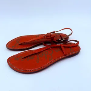 Sam Edelman Women's Orange Gigi Leather T-Strap Thong Sandals Size 6.5 thumbnail 4
