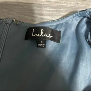 Lulus Victorious Dusty Blue Velvet Puff Sleeve Bodycon Dress; Small thumbnail 5