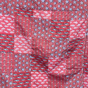 Vineyard Vines Women Fish Anchor Sea Print Patchwork Nautical Faux Wrap Skirt Si thumbnail 2