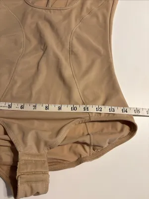 Maidenform Ultimate Instant Slimmer Open Bust Bodysuit (Style #2656) Beige large thumbnail 10