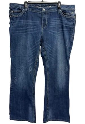 Seven7 Jeans Women 24 Bootcut Mid‎ Rise Stretch Embellished Pocket Y2K Western thumbnail 1