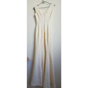 Muxxn White Dress Women Size Small Fit Flare Cream White Boat Neck Mermaid Prom thumbnail 9