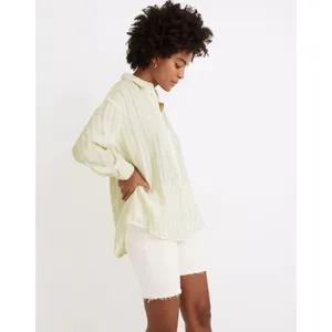 ✨Madewell Linen-Blend Painter Sz Medium Shirt in Eades Stripe✨ thumbnail 2