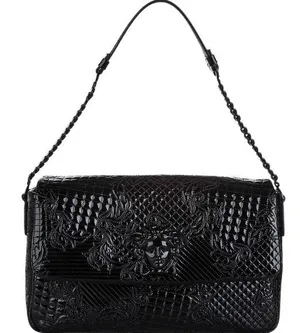 Versace Black Vanitas Medusa Patent Leather Shoulder Bag thumbnail 1