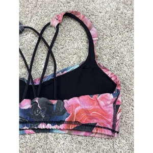 Lululemon Energy Bra Secret Garden Floral Strappy Sports Bra Yoga Pilates Size 6 thumbnail 8