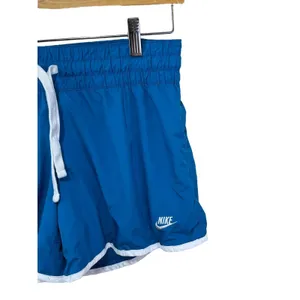 Vtg Nike Blue Shorts Mesh Lined Athletic Medium Sportswear White Women's Elastic thumbnail 2