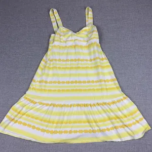 The North Face Dress Womens S Yellow Tie Dye Sweetheart Strappy Smocked Ruffle thumbnail 1