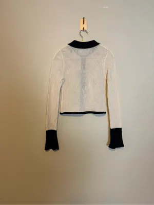 Verge Girl New York Step Knit Top Natural‎ Size Small thumbnail 7