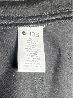 FIGS Jogger Scrub Pants Black with Grey Drawstring 27” inseam thumbnail 9