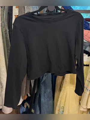 NWOT Free People We The Free The Perfect Long-Sleeve Tee - Black - medium thumbnail 10