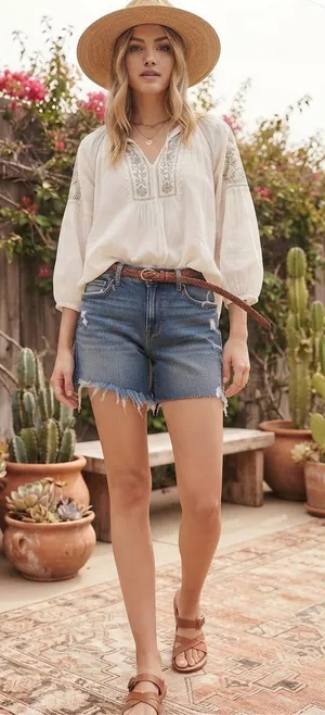American Eagle Outfitters Blue Denim Cutoff Jean Shorts thumbnail 1