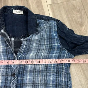 Bella Dahl plaid button down shirt size medium thumbnail 5