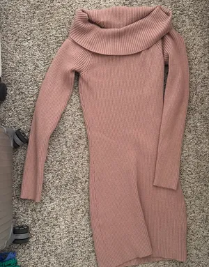 Salt and Soul Pink off the shoulder long sleeve dress #pinkdress thumbnail 1