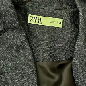 ZARA Limited Edition Linen Coat Buttons Pockets Double Breasted Blue X-Small thumbnail 12