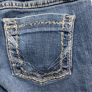 BKE Womens Jeans 28x29 Waist 28” Sabrina Mid Rise Boot Cut Dark Blue Wash Denim thumbnail 8