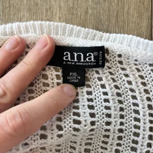 Ana A New Approach Womens White Crochet Tank Top - PXL thumbnail 4