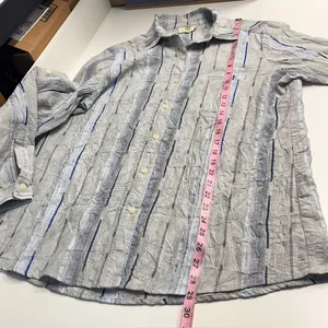 Imperfect Koch women’s long sleeve button down shirt textured cotton blend large thumbnail 8