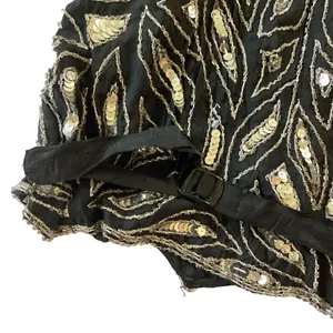 Vintage Silk Sequin Vest Black thumbnail 8