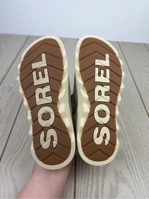 Sorel Women's Viibe Slip-On Strap Clog Flat 11M Omega Taupe Honey White $135 thumbnail 7