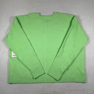 Free People Easy Street Crew Neck Sweater‎ Kiwi Candy Chartreuse Green M thumbnail 8