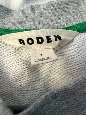 Boden Gray Sweatshirt with Pink Floral Faces thumbnail 3